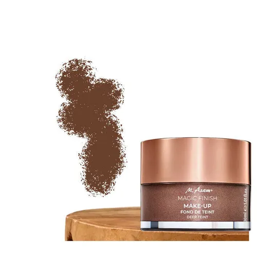 M. Asam Magic Finish Make-Up Deep Teint 30ml - Make-up für Damen, alkoholfrei und vegan, bietet einen mattierenden Effekt mit Lichtschutzfaktor 30, ideal für einen dunkleren Teint und alle Hauttypen.