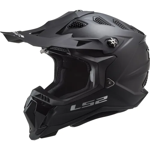 LS2 MX700 Subverter Evo II Solid Motocross Helm, schwarz, Größe XL - Motorradhelm mit Emergency-Release-System, verstärktem Kinnriemen und atmungsaktivem Innenfutter für höchsten Komfort und Sicherheit beim Offroad-Fahren.