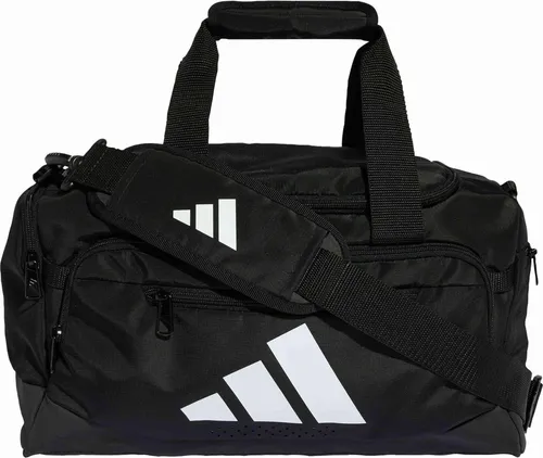 adidas Unisex Training Defender Duffle Bag XSmall, Schwarz/Weiß - Kompakter Seesack mit 19,1 l Volumen, aus 100 % recyceltem Polyester. Ideal für Training und Freizeit, mit abnehmbarem Schulterriemen und belüfteten Fächern.