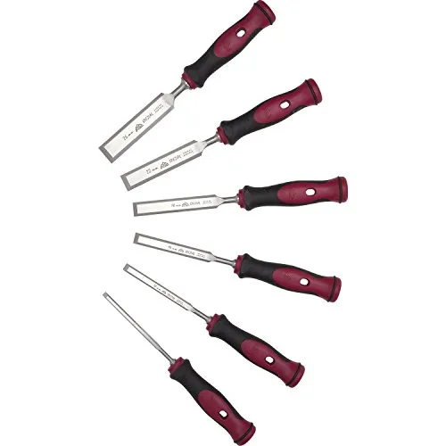 Stubai 3561 Stemmeisensatz mit 2K-Heft, 6-teilig - Nagel- & Brecheisen, hochwertiger 6-teiliges Stemmeisensatz mit ergonomischem 2K-Heft für präzises Arbeiten und Langlebigkeit.