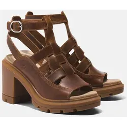 Timberland Allington Heights Fisherman Sandal Gr. 41, grau - Sportliche Wandersandale aus hochwertigem Leder mit knöchelhohem Schaft, ideal für Ausflüge ins Grüne. Die profilierte Sohle sorgt für guten Halt auf nassen Untergründen.