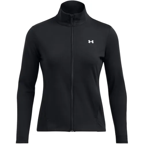 Under Armour Motion Jacket Emea in Schwarz und Weiß, Größe L - Damen Pullover & Hoodies für Fitness, mit atmungsaktivem und ultraweichem Stoff, der Schweiß effektiv ableitet und schnell trocknet - ideal für Training und Laufsport.