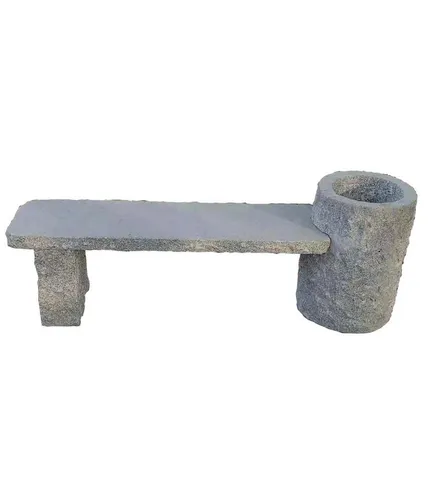 Dehner Gartenbank Flora mit Pflanztrog - Sitzbank aus hochwertigem Granit, modern gestaltet und ideal für Gartenliebhaber, die eine stilvolle Lösung für Pflanzen und Sitzgelegenheiten suchen.