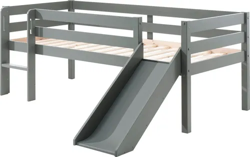 Kojen-Spielbett 90 x 200 cm mit Rutsche und Leiter - Kinderzimmermöbel: Das Kojen-Spielbett aus massivem Kiefernholz fördert Spiel und Schlaf in einem. Mit Rutsche und Rolllattenrost für maximalen Spaß und Komfort.