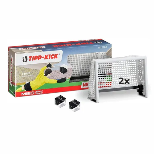 TIPP-KICK Netztore 2 Stück Tor Set zwei Tore mit Textilnetz und 2 Bällen