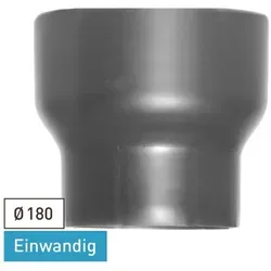 raik Rauchrohr/Ofenrohr-Erweiterung 120 mm - Aschesauger-Zubehör: Hochwertige Ofenrohr-Erweiterung aus 2 mm Stahlblech, hitzebeständig in Gussgrau, ideal für sichere Verbindung zwischen Ofen und Schornstein.