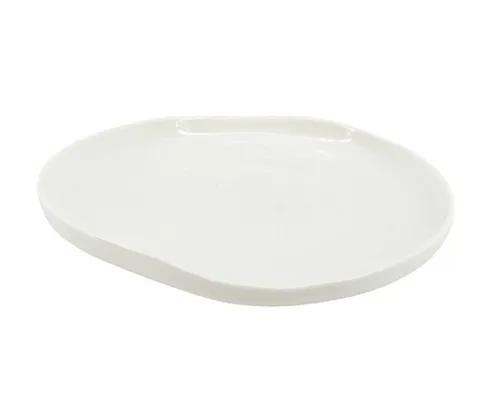 Schäfer Elektronik Dessertteller Set – 6 elegante Porzellan Teller - Das 6er-Set Dessertteller "Pearl" in edlem Weiß überzeugt durch seine organische Form und hochwertige Porzellanverarbeitung. Ideal für Desserts und Snacks, spülmaschinen- und mikrowellengeeignet.