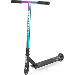 Raven Evolution Rookie Neochrome Stunt-Scooter 100mm - Bunt - Hochwertiger Stunt-Scooter mit T-Shape Lenker aus Premium High Carbon Steel. Ideal für Tricks und Fahrvergnügen dank ultra leichtem Aluminium-Deck und 100mm Hochleistungsrädern.