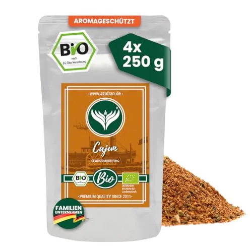 Azafran BIO Cajun Gewürz, Gewürzmischung - Gewürzzubereitung Louisiana Style BBQ Rub Seasoning 1kg