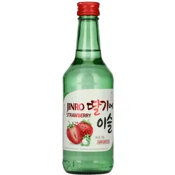 Jinro Chamisul Strawberry Soju 13% Vol. 0,35l - Genießen Sie den fruchtigen Jinro Chamisul Strawberry Soju, der mit süßen Erdbeernoten begeistert. Ideal für gesellige Anlässe oder als Geschenk, bietet dieser Soju ein harmonisches Trinkerlebnis in kompakter 0,35-Liter-Flasche.