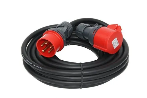 CEE Verlängerung 5m, 5x 2,5mm², schwarz 400 Volt/16A - Starkstromkabel VDE-geprüft aus Deutschland, ideal für Bauprojekte und leistungsstarke Anwendungen
