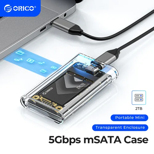 ORICO mSATA SSD Adapter 5 Gbit/s mSATA auf USB 3.0 Typ-C Gehäuse für 3050 SSD
