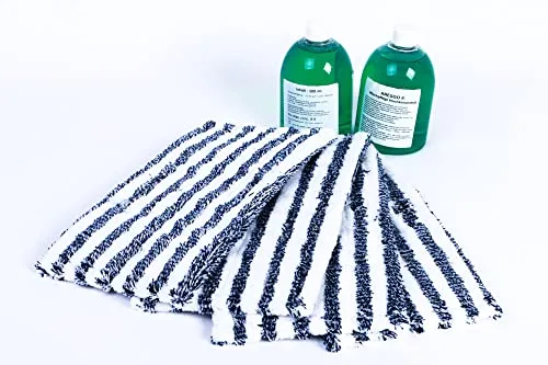 Reinigungstücher Ersatz Tücher + 2x 500 ml Reinigungskonzentrat für Vorwerk SP520 SP530 Saugwischer Hartbodenreiniger Wischsauger 4