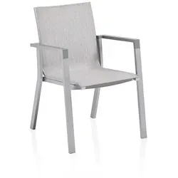 Kettler Rasmus Stapelsessel Aluminium/Outdoorgewebe - Silber