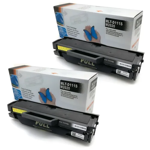 Starlet24 2X MLT-D111S Toner Kompatibel für Samsung MLT-D111S MLT-D111L als Ersatz für Xpress SL-M2070 M2070W M2026W M2026 M2020 M2070FW M2022W M2022 M2020W M2070F (Schwarz)