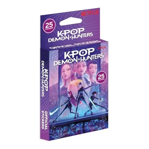 K-Pop Demon Hunters Multipack 25 Aufkleber - Offizielle Aufkleberkollektion basierend auf K-Pop Demon Hunters. Ideal für Sammler, enthält 25 Aufkleber pro Packung. Perfekt zum Verzieren und Gestalten.