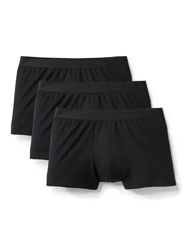 Calida 3P Natural Benefit Boxer Schwarz - Bequeme Herrenunterhosen - Herrenunterhosen aus 94% Baumwolle und 6% Elasthan, für optimalen Komfort und Bewegungsfreiheit. Atmungsaktives Material mit stilvollem Design, ideal für den Alltag.