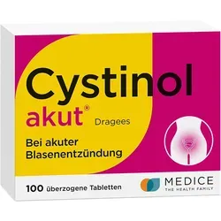 Cystinol Akut Dragees 100 ST - Arzneimittel zur Linderung entzündlicher Harnwegserkrankungen, mit pflanzlichem Bärentraubenblätter-Trockenextrakt für schnelle Hilfe.