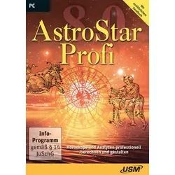 AstroStar Profi 8.0: Professionelle Astrologie-Software - Astrologie-Software für Windows, erstellt individuelle Horoskope und umfassende Analysen für präzise astrologische Einsichten.
