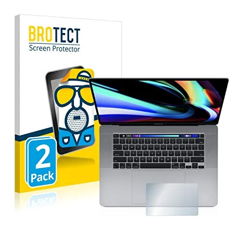 BROTECT Entspiegelungs-Schutzfolie für Apple MacBook Pro 16" 2019 (Touch Trackpad) (2 Stück) Matte Displayschutz-Folie, Anti-Fingerprint