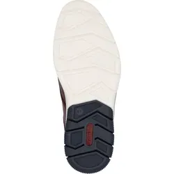 RIEKER Slip-On Sneaker Herren, Gr. 46, blau - Herren-Slipper aus Leder/Textil, sportlich und bequem mit elastischen Schnürsenkeln. Ideal für Business und Festtage, fällt groß aus – bitte eine Größe kleiner bestellen.