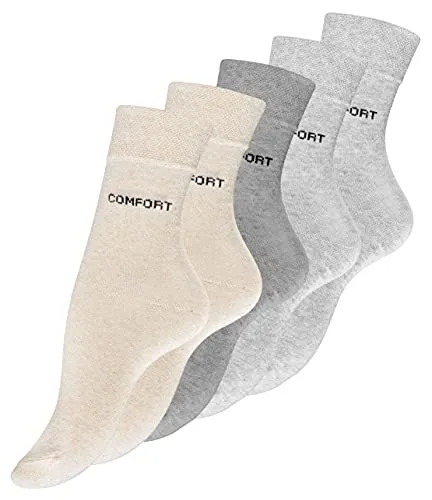 Cotton Prime® Socken ohne Gummibund (10-Paar) - Sportsocken in angenehmer Baumwollqualität, ideal für Komfort ohne Druckstellen, waschbar bei 40°C und in der Größe 39-42 erhältlich.