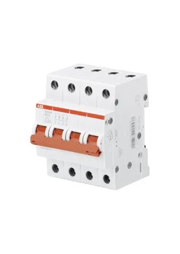 ABB Lasttrennschalter Grau 4polig 63A - Elektroinstallation Anschlussstücke, 4-polig mit hoher Kurzschlussfestigkeit von 10 kA, ideal für vielseitige Anwendungen in der Elektrotechnik.