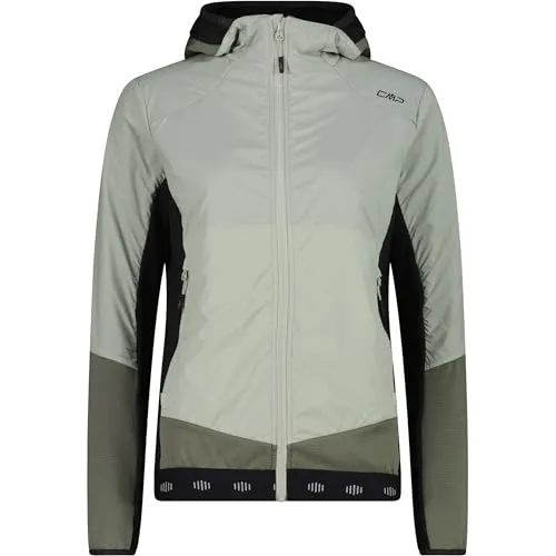 CMP Damen Hybridjacke FIX Hood pistacchio (F406) Größe 44 - Leichte Hybridjacke für Damen, perfekt zum Wandern. Hergestellt aus hochwertigen Materialien für optimalen Komfort und Bewegungsfreiheit.
