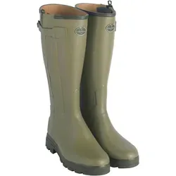 Le Chameau Damen Gummistiefel Chasseur Cuir Gummistiefel Stoßdämpfend grün 39 EU