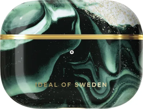 iDeal of Sweden, Cover für AirPods Pro 2 Elegant Marmoriert Golden Olive Marble, Dunkelgrün
