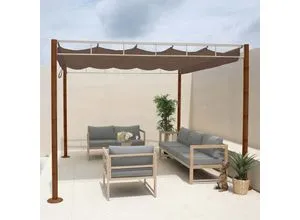 Pergola MCW-L42 - Stabiler Garten Pavillon in Bambus-Optik - Pavillons mit robustem 7cm-Metall-Gestell, ideal für Terrassenüberdachung und Außenbereiche. Ausgezeichnet für soziale Verantwortung und Qualität.