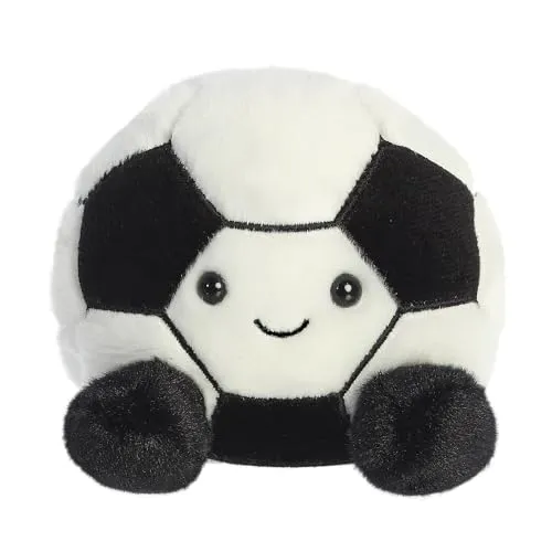 Aurora, 33869, Palm Pals Striker Football 5In, Soft Toy, Black & White
