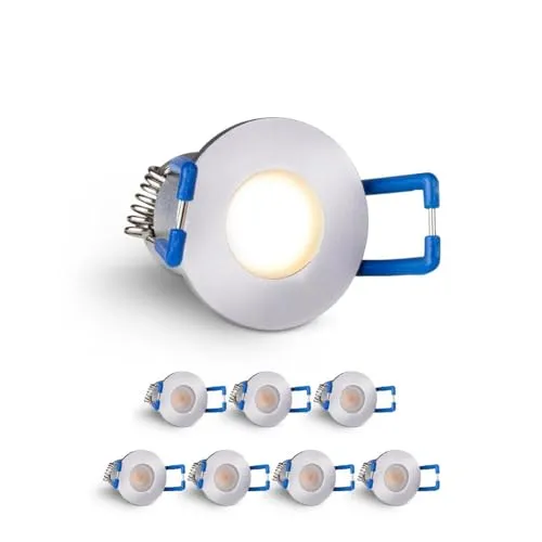 LongLife LED Einbaustrahler Set 8er 3W IP65 dimmbar Silber - Einfache Installation und vielseitige Anwendung: Ideal für Terrassen, Carports und mehr. Wetterfest mit IP65-Zertifizierung und dimmbar für individuelle Lichtgestaltung.