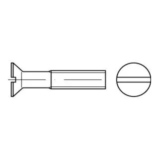 Senkschraube DIN 963 Messing M6 x 40mm - Eisenwaren, hochwertige Messingschraube mit Schlitz, ideal für präzise Anwendungen und korrosionsbeständig.