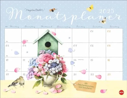 Marjolein Bastin: Monatsplaner 2025: Schöne Naturbilder der bekannten Künstlerin und viel Platz für Organisatorisches in einem Wandkalender 2025 zum Eintragen. Format 44 x 34 cm