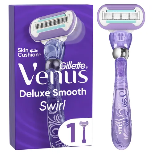 Gillette Venus Extra Smooth Swirl Damenrasierer - Gillette Venus Extra Smooth Swirl für eine gründliche und hautschonende Rasur. Flexibles Design und 5-Klingen-System sorgen für glatte Ergebnisse und reduzieren Irritationen. Ideal für empfindliche Haut und regelmäßige Pflege.