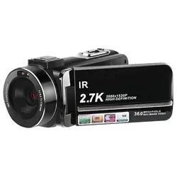 INF Videokamera 2.7K mit 16x Zoom und Nachtsicht - Schwarz - Innovative 2.7K Videokamera mit 36MP, ideal für Vlogs und Livestreams. Dank IR-Nachtsicht gelingen auch bei Dunkelheit beeindruckende Aufnahmen. Kompakt und vielseitig für kreative Projekte.