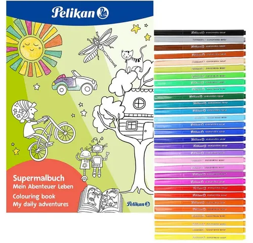 Pelikan Lernspielzeug Pelikan Super Malbuch Set 2-teilig Colorella Star