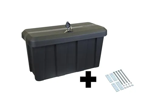 Daken B24-2 - Daken Blackit Lite Werkzeugkasten mit Montagesatz MON301 - Zubehör für Autoanhänger: Robuste Deichselbox mit 24 Litern Volumen, witterungs- und UV-beständig, ideal für sichere Transporte.