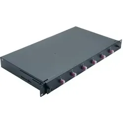 Helos LWL 19" Spleissbox 6 x LC Duplex OM4, spleißfertig, schwarz 19" 1HE Spleißboxen in schwarz,, Stahl mit Schubladenauszug , 6 x LC Duplex Kupplung in Frontplatte montiert ,12 x LC Faserpigtail G50/125 OM4 farbig angesteckt in der Spleißkassette , sple