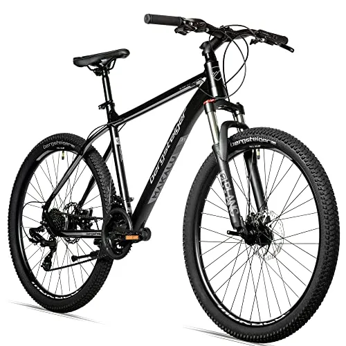 Bergsteiger Makalu 26 Zoll Mountainbike - Leichtes Aluminium-Mountainbike für Schul- und Geländefahrten, geeignet ab 150 cm, mit 21 Gang-Schaltung und Scheibenbremsen für optimale Sicherheit und Leistung.