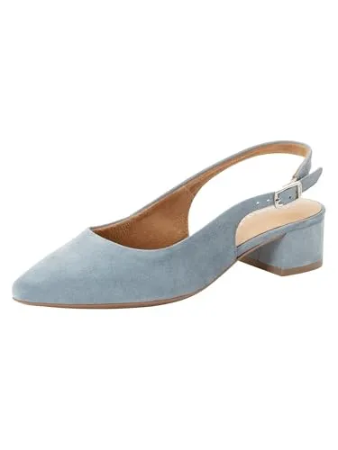 Tamaris Damen Sling Pump Blau mit Blockabsatz - Eleganter Sling-Schuh mit 4 cm Blockabsatz, ideal für jeden Anlass. Hochwertige Materialien garantieren Komfort und Langlebigkeit. Zeitloses Design für vielseitige Outfits – ein Must-Have für deinen modischen Alltag.