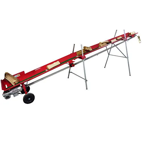 Förderband 400V für Brennholz - 5 Meter Gurtförderer mit automatischer Sortierung - Materialtransport & Zubehör: Robustes 400V Förderband mit 5 Meter Länge und 1,95 Meter Abwurfhöhe für effiziente und automatische Sortierung von Spaltholz.