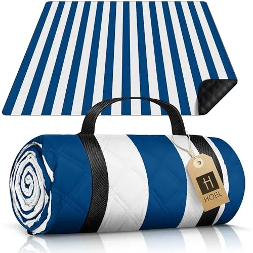 HOEL Picknickdecke 200x200 cm - Wasserabweisend und Isoliert für Outdoor-Aktivitäten - Picknickdecken für jeden Anlass - Extra große Liegefläche, wasserabweisend und leicht zu reinigen. Ideal für Picknicks, Camping und Strandtage!