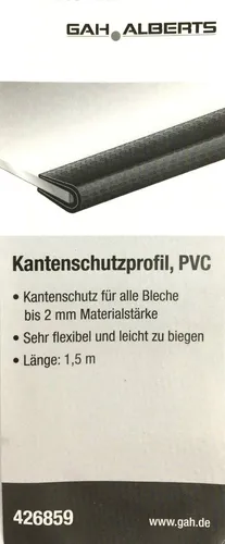 Kantenschutzprofil GAH-Alberts Weich-PVC, schwarz LxBxH 1500 x 10 x7 mm