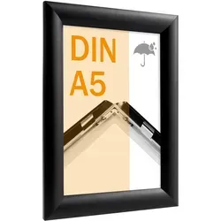 Klapprahmen A5 wetterfest, schwarz schwarz, Aluminium
