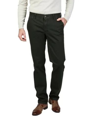 Club of Comfort Herren Hose Garvey 8025 - dunkelgrün, Größe 56 - Bequeme Chino mit Thermolite für optimalen Tragekomfort und einem elastischen Comfortbund. Ideal für lässige Anlässe und den täglichen Gebrauch.