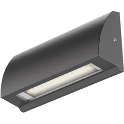 ledscom.de LED Wandleuchte SEGIN für außen, IP54, anthrazit matt - Elegante Außenleuchte im flachen Design, ideal für Treppen und Gärten. Mit langlebiger LED-Technologie und 265 lm sorgt sie für effiziente Beleuchtung und ist wetterfest nach IP54.