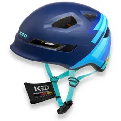KED Unisex Jugend POP Fahrradhelm, Blue, S | 48-52cm - Fahrradhelm für Unisex Kinder, sicherer Kopfschutz in stylischem Design, ideal für Fahrradabenteuer und Outdoor-Aktivitäten.