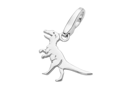 GIORGIO MARTELLO MILANO Charm-Einhänger Dinosaurier, Silber 925 - Charm-Anhänger für Dinosaurierliebhaber. Hochwertiger 925 Sterling Silber mit Rhodiumschutz, ideal für individuelles Styling und lange Haltbarkeit.